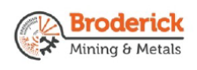 broderick mining logo, Safely, securely, reliably and on time.